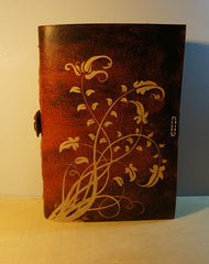 Handmade retro vintage flower custom notebook/travel book/diary/journal - EverHandmade