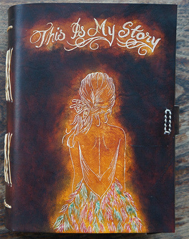 Handmade retro girl custom vintage notebook/travel book/diary/journal - EverHandmade