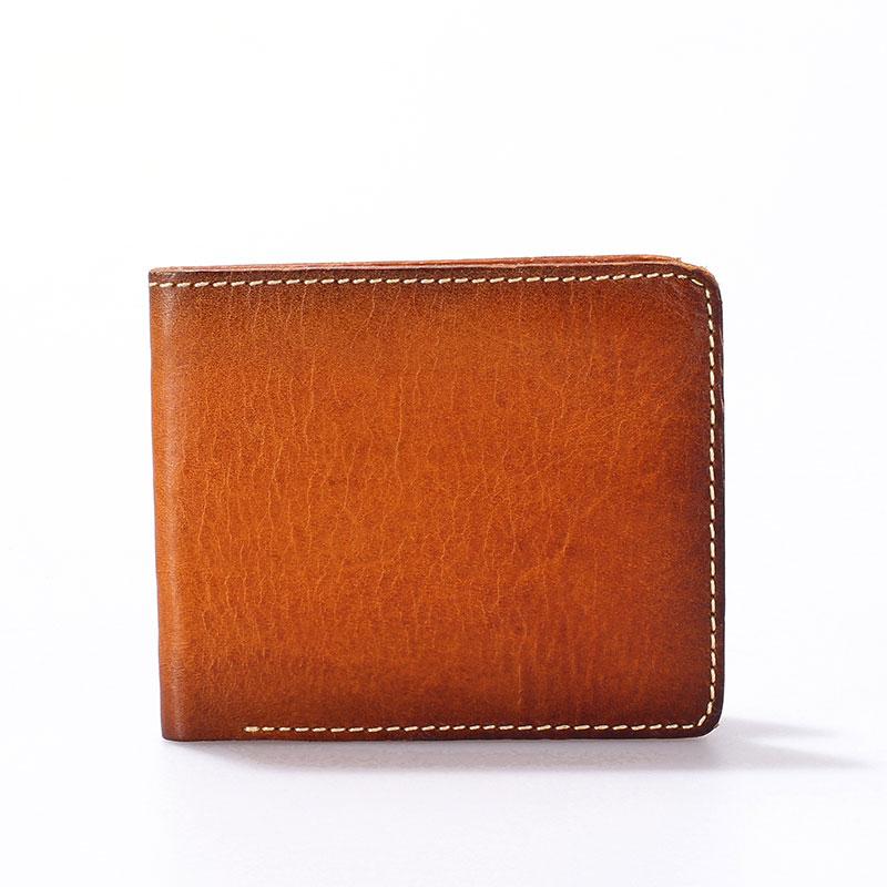 Vintage Leather Men Slim Small Wallet Bifold billfold Wallet for Men