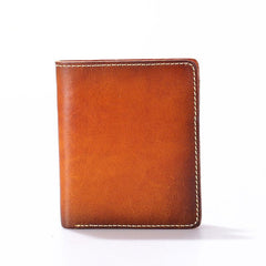 Vintage Leather Men Slim Small Wallet Bifold billfold Wallet for Men
