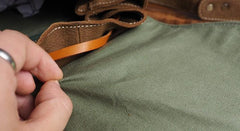 Tan Cool Mens Leather Backpack Travel Backpack Leather Hiking Backpack for Men