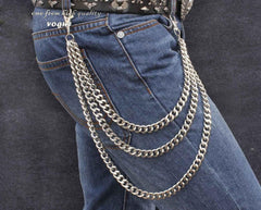 Cool Punk Mens Tri Pants Chain wallet Chain Biker Wallet Chain jeans chain jean chain For Men