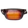 Tooled Black Leather Fanny Pack Mens Waist - Card Slots Detail