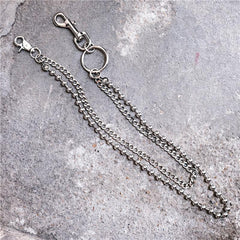 Trendy Silver Double Womens Mens Pants Chain Long jeans chain jean chain Wallet CHain For Men