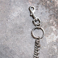 Trendy Silver Double Womens Mens Pants Chain Long jeans chain jean chain Wallet CHain For Men