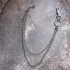 Trendy Silver Double Womens Mens Pants Chain Long jeans chain jean chain Wallet CHain For Men