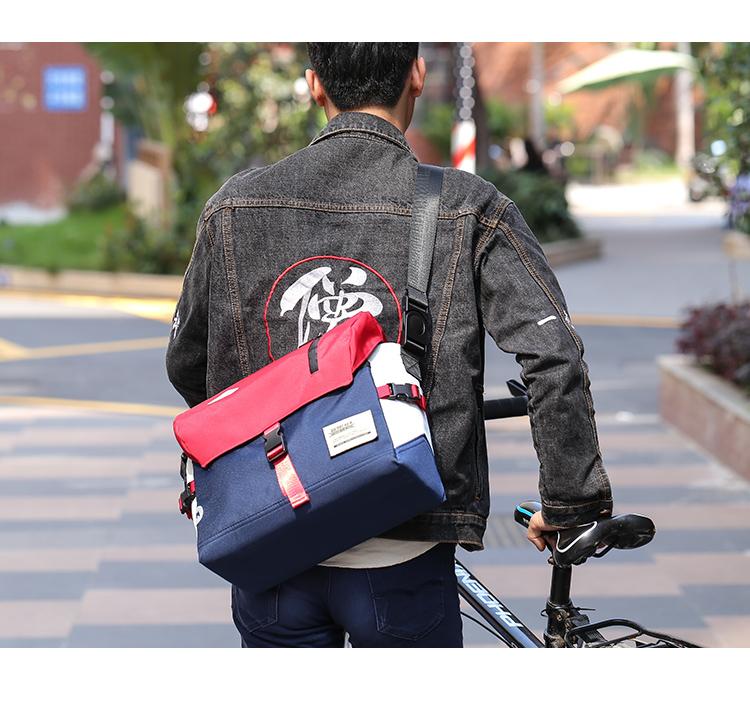 Trendy Nylon Cloth Mens Motorcycle Bag Postman Bag Messenger Bag Side Bag For Men