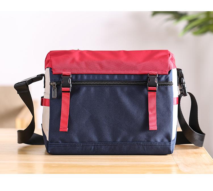 Red store postman bag