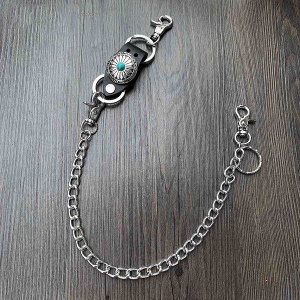 Badass Silver Mens Long Wallet Chain Biker Wallet Chain Pants Chain For Men WG00371028