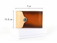 Unique Leather Mens Card Wallet Front Pocket Wallets Small Change Wallet for Men