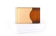 Unique Leather Mens Card Wallet Front Pocket Wallets Small Change Wallet for Men