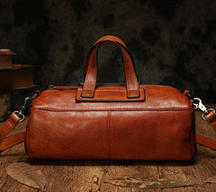 Unique Womens Leather Red Brown Box Handbag Shoulder Bag Cube Crossbody Purse For Women