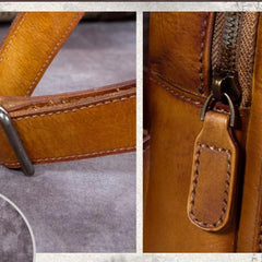Vintage Green Womens Leather Sling Bag Chest Bags Purses One Shoulder Backpack for Ladies