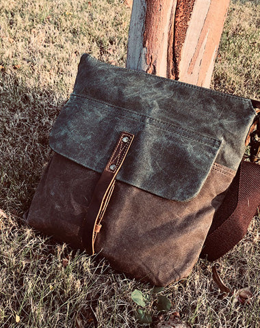 Canvas Small Messenger Bag for men Vintage Shoulder Bag for men