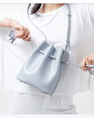 Genuine Leather bucket bag shoulder bag for women leather crossbody bag - EverHandmade