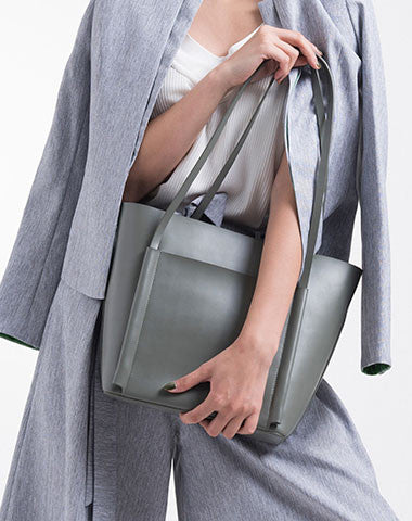 Genuine Leather handbag shoulder bag large tote for women leather shopper bag - EverHandmade