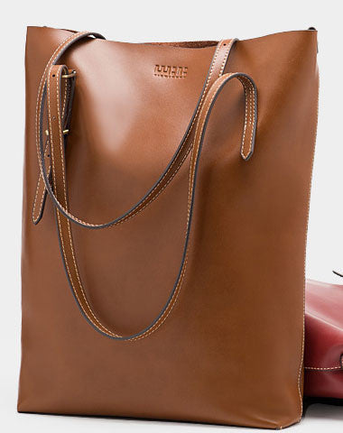 Genuine Leather handbag shoulder bag large tote for women leather shopper bag - EverHandmade