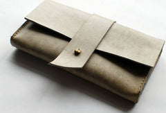 Handmade vintage womens leather long wallet leather long wallet for women - EverHandmade