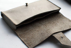Handmade vintage womens leather long wallet leather long wallet for women - EverHandmade