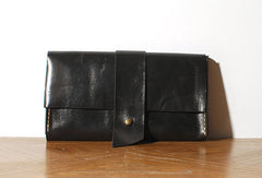 Handmade vintage womens leather long wallet leather long wallet for women - EverHandmade