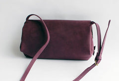 Handmade vintage rustic red leather crossbody messenger Shoulder Bag for women