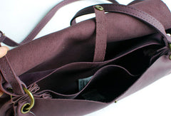 Handmade vintage rustic red leather crossbody messenger Shoulder Bag for women