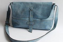 Handmade vintage rustic retro leather crossbody messenger Shoulder Bag for women