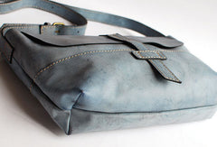 Handmade vintage rustic retro leather crossbody messenger Shoulder Bag for women
