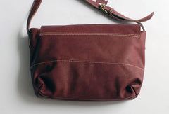 Handmade vintage rustic retro leather crossbody messenger Shoulder Bag for women