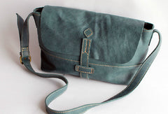 Handmade vintage rustic retro leather crossbody messenger Shoulder Bag for women