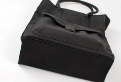 Handmade vintage rustic leather small tote bag shoulder bag handbag for women lady - EverHandmade