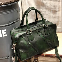Vintage Ladies Brown Leather Handbags Shoulder Purse Black Work Handbag Purse for Women