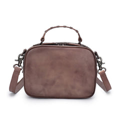 Vintage Leather Womens Around Handbag Shoulder Bags Crossbody Purse for Women