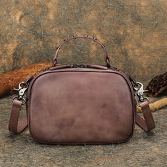 Vintage Leather Womens Around Handbag Shoulder Bags Crossbody Purse for Women