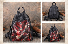 Vintage Leather Rucksack Womens Best School Backpack Ladies Leather Backpack Purses