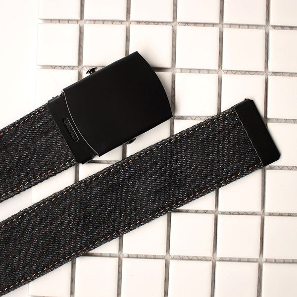 Vintage Mens Black Denim Slim Belts Denim Blue Belts Vintage Belt For Men AIZZ00351010