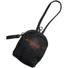 Vintage Mens Denim Mini Pouch with Lanyard Denim Small Card Coin Purse for Women