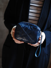 Vintage Tan Leather Wristlet Wallet Zipper Clutch Wallet  Womens Tan Ladies Zip Around Wallets for Women