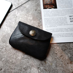 Vintage Women Brown Leather Billfold Wallet Slim Coin Wallets Headphone Case Cord Organizer For Women