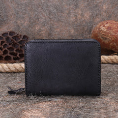 Vintage Women Brown Leather Small Wallet with - Overall View