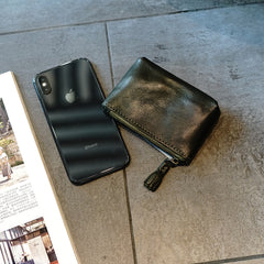 Vintage Women Mini Leather Zip Coin Pouch Small Coin Wallet Change Wallet For Women