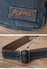 Vintage Womens Blue Denim Vertical Side Bag Denim School Shoulder Purse for Women