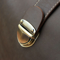 Vintage Womens Coffee Leather Doctor Handbags Shoulder Purse Coffee Doctor Purses for Women