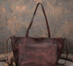 Womens Leather Tote Bags Vintage Womens Handbag Shopper Bag Purse for Ladies
