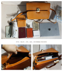 Vintage Womens Tan Leather Doctor Handbags Shoulder Purses Tan Doctor Purses for Women