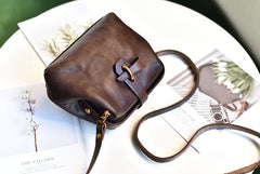 Vintage Womens Tan Leather Doctor Shoulder Bag Side Purses Doctor Crossbody Purses for Women