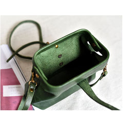 Vintage Womens Green Leather Doctor Shoulder Bag Side Purses Doctor Crossbody Purses for Women