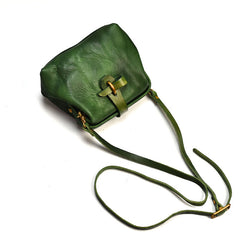Vintage Womens Green Leather Doctor Shoulder Bag Side Purses Doctor Crossbody Purses for Women