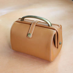 Handmade Womens Blue Leather Mini Doctor Handbags Shoulder Purses Black Doctor Purses for Women