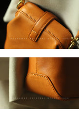 Vintage Womens Yellow Leather Small Doctor Shoulder Purses Yellow Doctor Crossbody Purses for Women